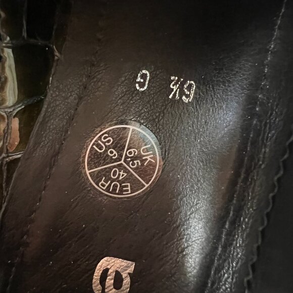 NWOT - Ara - Kiltie - Loafer Black & Green Gray Leather Alligator Print - Size 9 - Picture 10 of 12